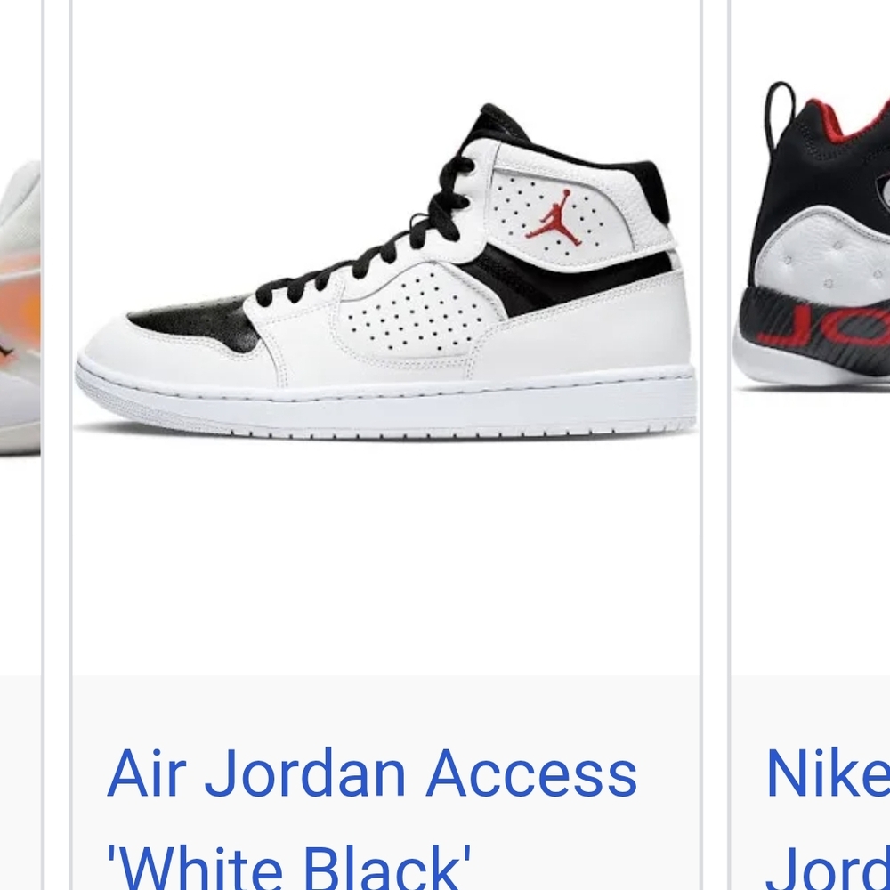 Nike Air Jordan Access White Black Red Athletic Shoes